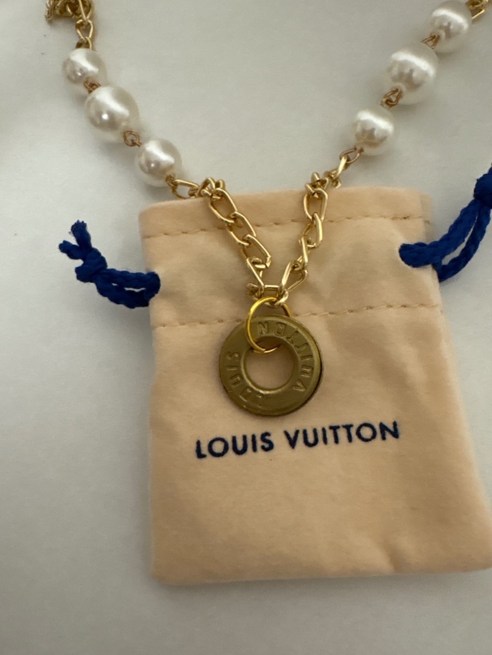 Upcycled LV Bag Hardware Necklace